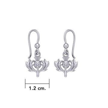 A beautiful glory of Scotland ~ Sterling Silver Jewelry Scottish Thistle Earrings TE1042 - Jewelry